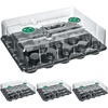 image:imagehomenote 4 Inch Seed Starting Trays with Humidity Domes for Plants 4 Pack 12Cell Seedling Starter Trays Plant Starter Germination Trays for Pots Seedlings for Indoor4 Opening Compatible Pots3 Inch