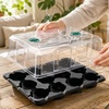 image:imagehomenote 4 Inch Seed Starting Trays with Humidity Domes for Plants 4 Pack 12Cell Seedling Starter Trays Plant Starter Germination Trays for Pots Seedlings for Indoor4 Opening Compatible Pots4 Inch