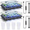 image:imagehomenote 4 Inch Seed Starting Trays with Humidity Domes for Plants 4 Pack 12Cell Seedling Starter Trays Plant Starter Germination Trays for Pots Seedlings for Indoor4 Opening Compatible Pots3 Inch