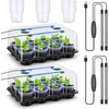 image:imagehomenote 4 Inch Seed Starting Trays with Humidity Domes for Plants 4 Pack 12Cell Seedling Starter Trays Plant Starter Germination Trays for Pots Seedlings for Indoor4 Opening Compatible Pots4 Inch
