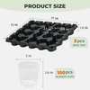 image:imagehomenote 4 Inch Seed Starting Trays with Humidity Domes for Plants 4 Pack 12Cell Seedling Starter Trays Plant Starter Germination Trays for Pots Seedlings for Indoor4 Opening Compatible Pots3 Inch