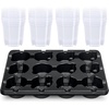 image:imagehomenote 4 Inch Seed Starting Trays with Humidity Domes for Plants 4 Pack 12Cell Seedling Starter Trays Plant Starter Germination Trays for Pots Seedlings for Indoor4 Opening Compatible Pots4 Inch