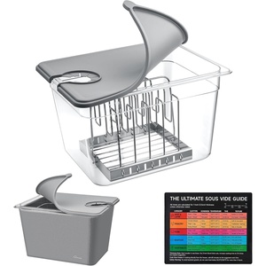 image:imageHOMENOTE Sous Vide Container 12 Quart with Collapsible Silicone LidComplete Sous Vide Accessories Kit BPA FreeCompatible with Anova and Most Sous Vide CookersComes with RackContainer  Rack  Sleeve