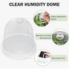 image:imageHOMENOTE Clear Nursery Pots for Plants with Humidity Dome5 Inch Plant Pot Plastic Seedling Pots with Drainage Holes High Transparency10 Pack