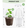 image:imageHOMENOTE Clear Nursery Pots for Plants with Humidity Dome5 Inch Plant Pot Plastic Seedling Pots with Drainage Holes High Transparency10 Pack