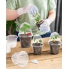 image:imageHOMENOTE Clear Nursery Pots for Plants with Humidity Dome5 Inch Plant Pot Plastic Seedling Pots with Drainage Holes High Transparency10 Pack