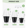 image:imageHOMENOTE Nursery Pots for Plants with Humidity Domes345Inch Plant Pot for Planting Plastic Seedling Pots with Drainage HolesBlack 15 Pack