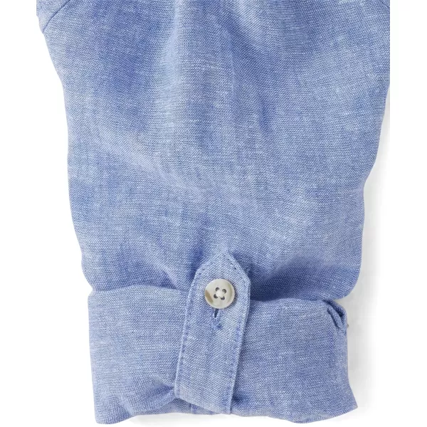 Gymboree Boys' and Toddler Long Sleeve Linen Button Up Shirt