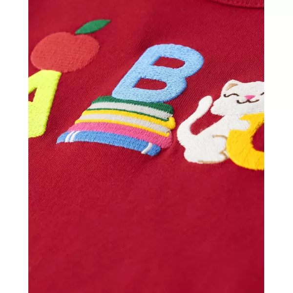 Gymboree Girls' and Toddler Embroidered Graphic Short Sleeve T-Shirts