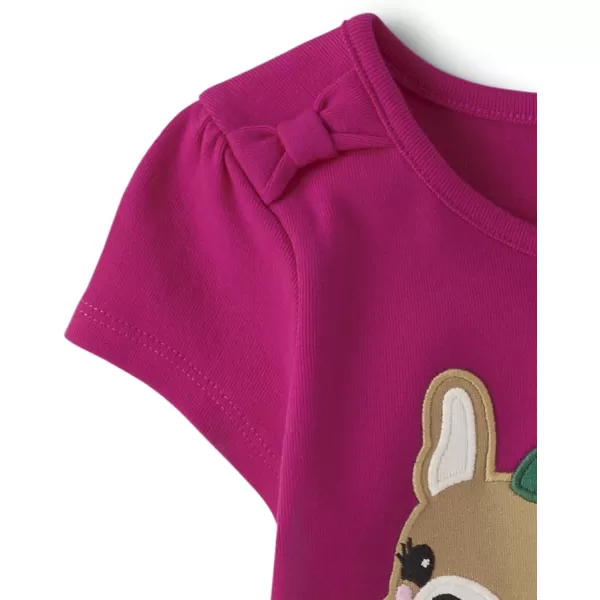 Gymboree Girls' and Toddler Embroidered Graphic Short Sleeve T-Shirts
