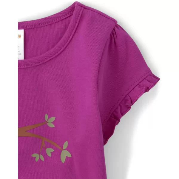 Gymboree Girls' and Toddler Embroidered Graphic Short Sleeve T-Shirts