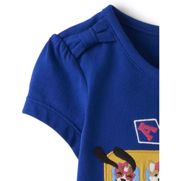 Gymboree Girls' and Toddler Embroidered Graphic Short Sleeve T-Shirts