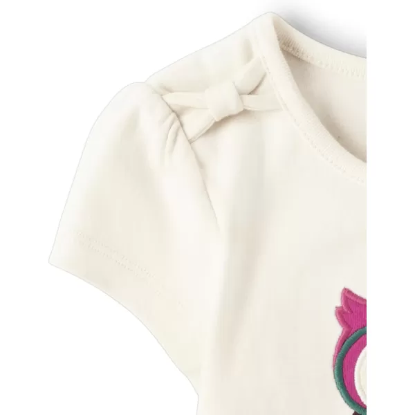 Gymboree Girls' and Toddler Embroidered Graphic Short Sleeve T-Shirts