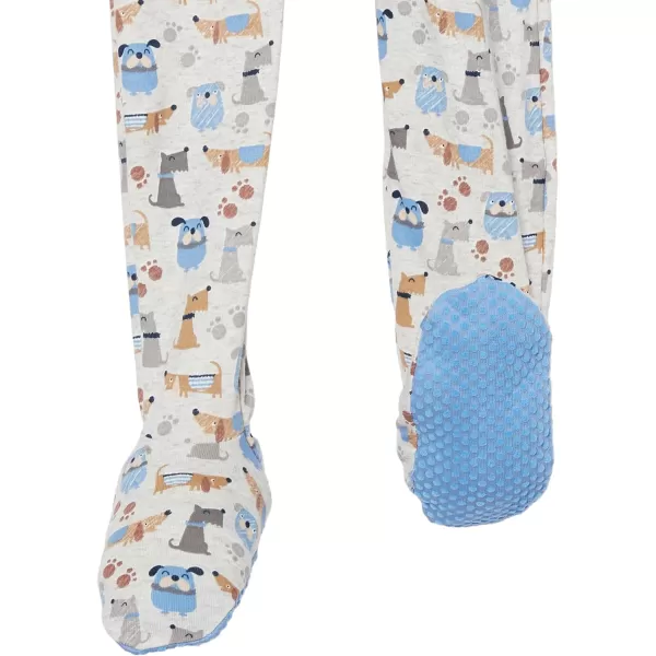 The Children's Place Baby Boys' and Toddler Snug Fit 100% Cotton Zip-Front One Piece Footed Pajamas 2-Pack