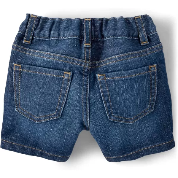 The Children's Place Baby Girls' and Toddler Jean Midi Shorts
