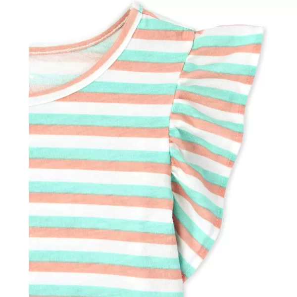 The Children's Place Baby Girls' and Toddler Short Sleeve Flutter Knit Shirts