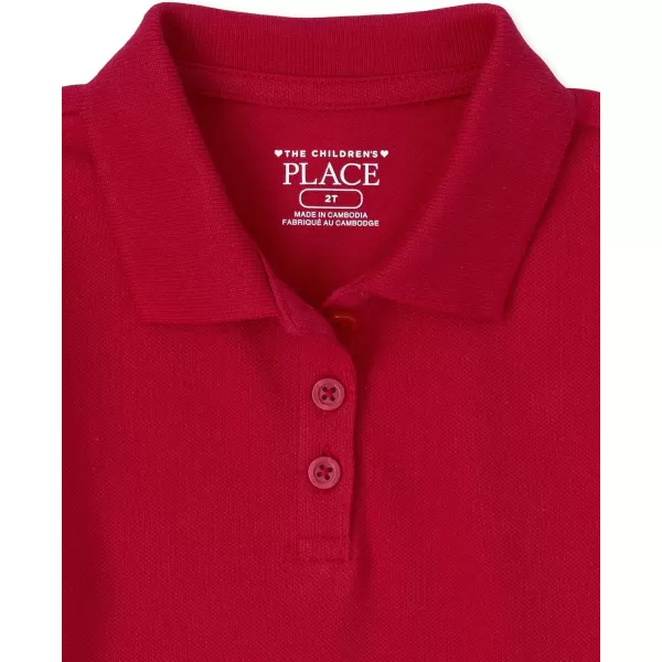 The Children's Place Baby Girls' and Toddler Short Sleeve Pique Polo