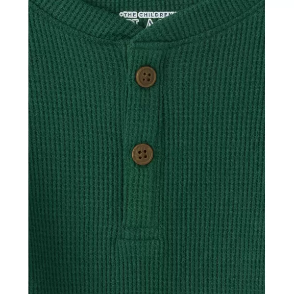 The Children's Place Baby Toddler Boys Long Sleeve Thermal Henley Top
