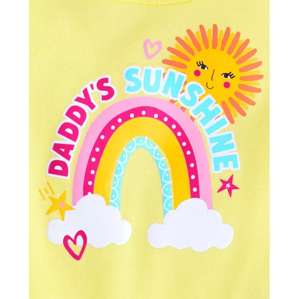 The Children's Place Baby Toddler Girl Sleeve Top and Shorts Snug Fit 100% Cotton 2 Piece Pajama Set