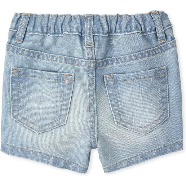 The Children's Place Baby Toddler Girls Denim Shortie Shorts