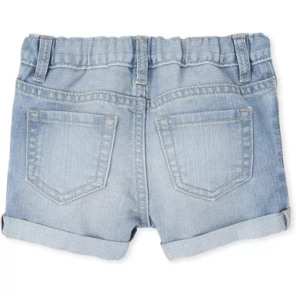 The Children's Place Baby Toddler Girls Denim Shortie Shorts