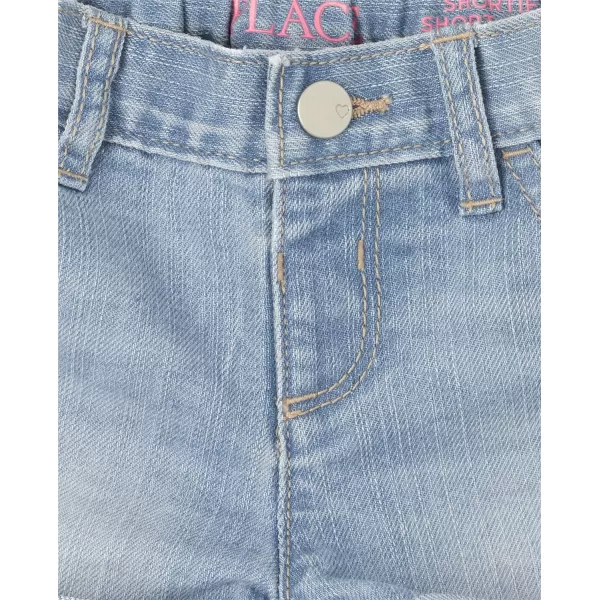 The Children's Place Baby Toddler Girls Denim Shortie Shorts