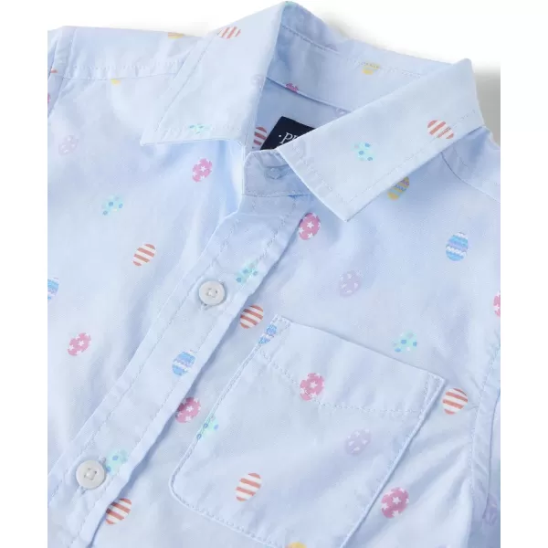 The Children's Place Big Boys' Short Sleeve Button Down Shirt