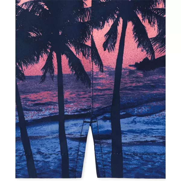 The Children's Place Boys' Short Sleeve Rash Guard and Swim Trunk 2-Piece Set