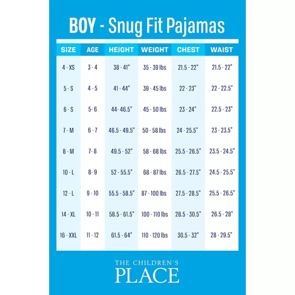 The Children's Place Boys' Snug Fit 100% Cotton Short Sleeve Top and Pants 2 Piece Pajama Set