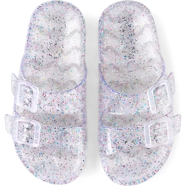 The Children's Place Girl's Double Buckle Slip on Slide Sandals