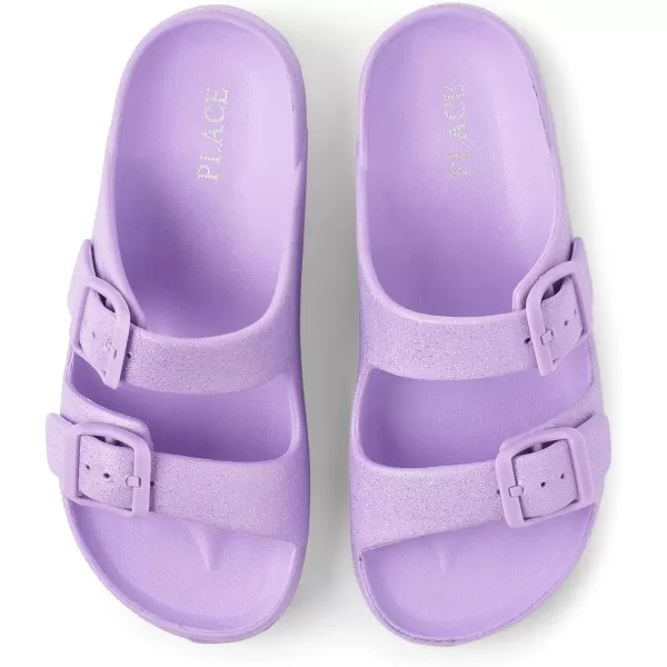 The Children's Place Girl's Double Buckle Slip on Slide Sandals
