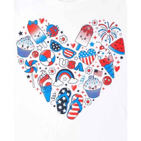 The Children's Place Girls' Holidays Short Sleeve Graphic T-Shirts,multipacks