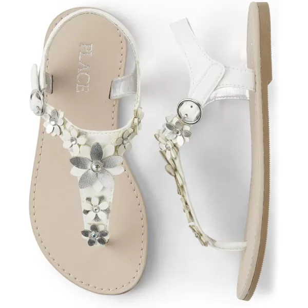 The Children's Place Girl's T-Strap Sandals with Ankle Buckle