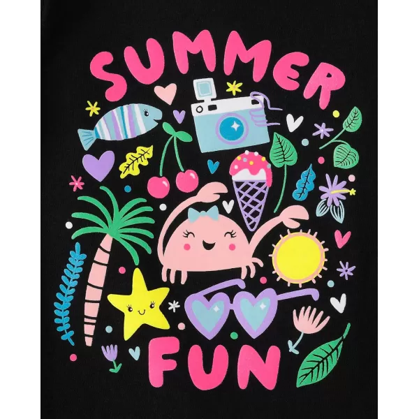 The Children's Place Girls' and Toddler Assorted Everday Short Sleeve Graphic T-Shirts,multipacks