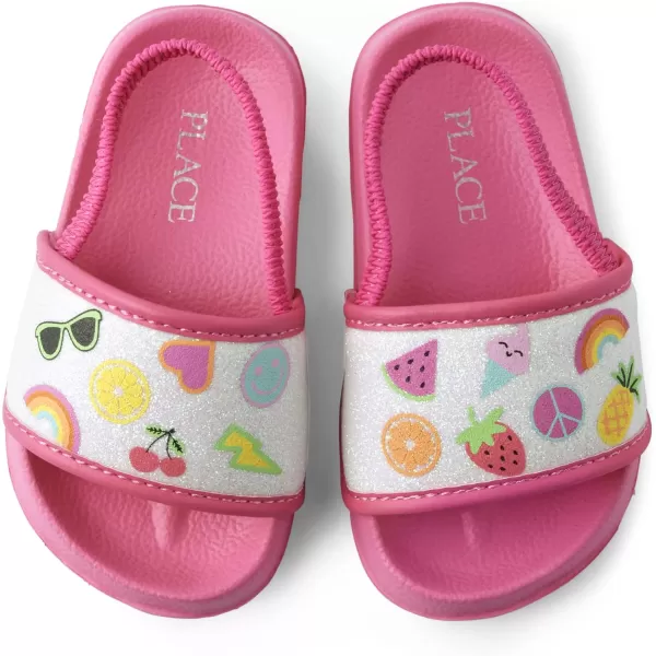 The Children's Place Girl's and Toddler Slides with Backstrap Sandal