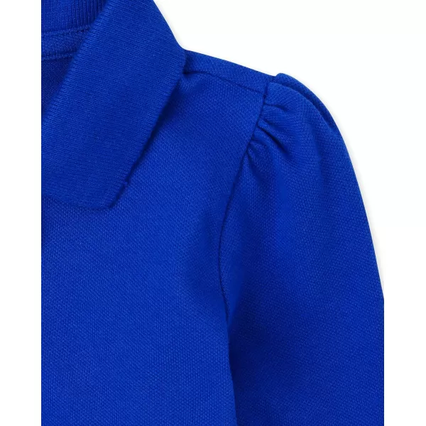 The Children's Place Toddler Girls Long Sleeve Ruffle Pique Polo