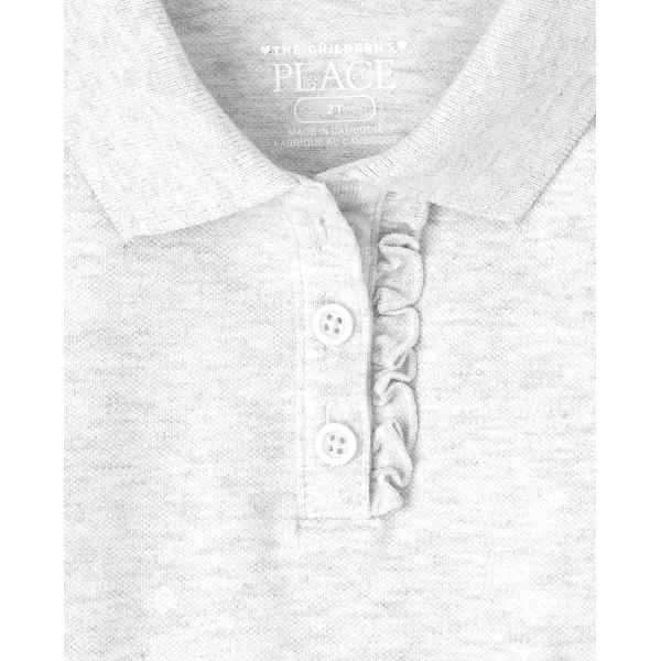 The Children's Place Toddler Girls Long Sleeve Ruffle Pique Polo