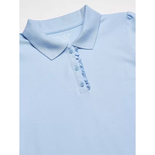 The Children's Place Toddler Girls Long Sleeve Ruffle Pique Polo