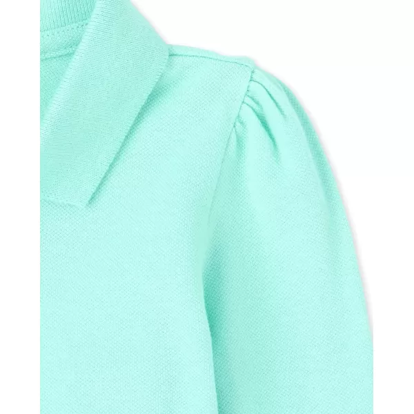The Children's Place Toddler Girls Long Sleeve Ruffle Pique Polo