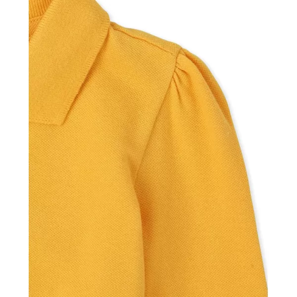 The Children's Place Toddler Girls Long Sleeve Ruffle Pique Polo