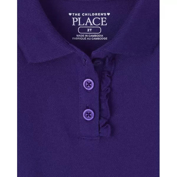 The Children's Place Toddler Girls Long Sleeve Ruffle Pique Polo
