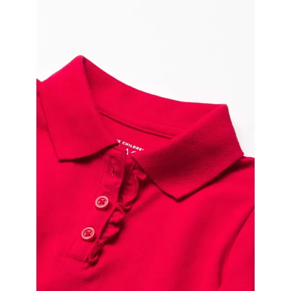 The Children's Place Toddler Girls Long Sleeve Ruffle Pique Polo