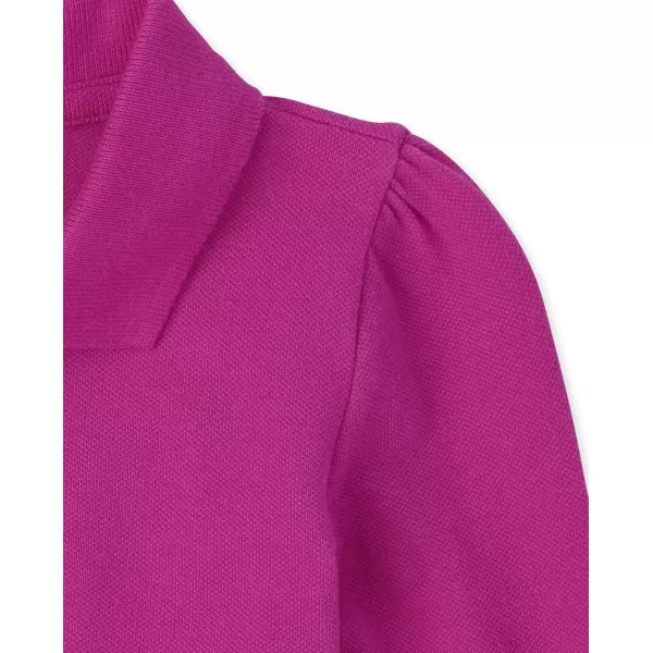 The Children's Place Toddler Girls Long Sleeve Ruffle Pique Polo