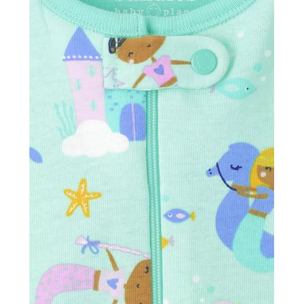 The Children's Place baby-girls And Toddler Short Sleeve Zip-front One Piece Footless Pajama Snug Fit 100% Cotton 2 Piece Set