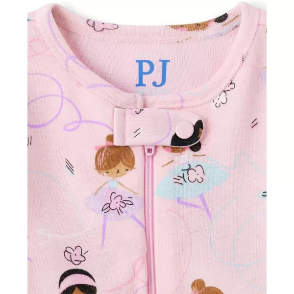 The Children's Place baby girls Ballerina Snug Fit Cotton One Piece Pajamas