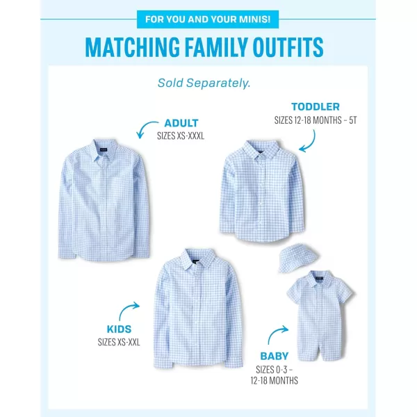 The Children's Place boys Dad And Me Poplin Button Up Long Sleeve Shirt