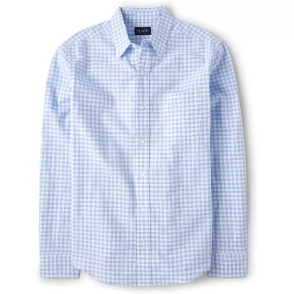 The Children's Place boys Dad And Me Poplin Button Up Long Sleeve Shirt