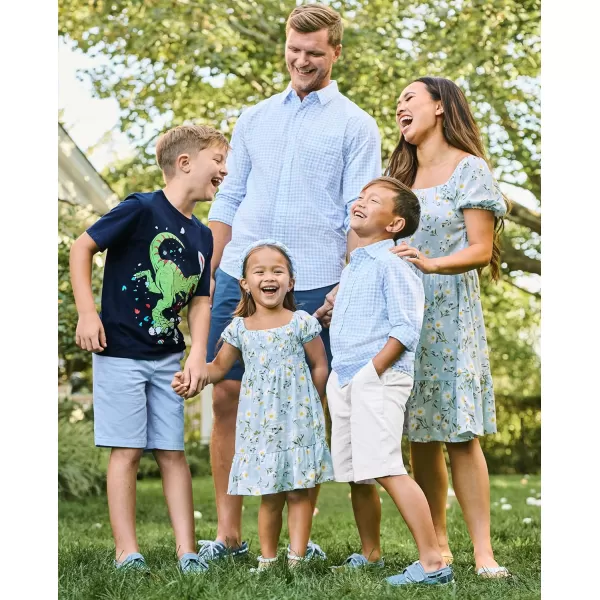The Children's Place boys Dad And Me Poplin Button Up Long Sleeve Shirt