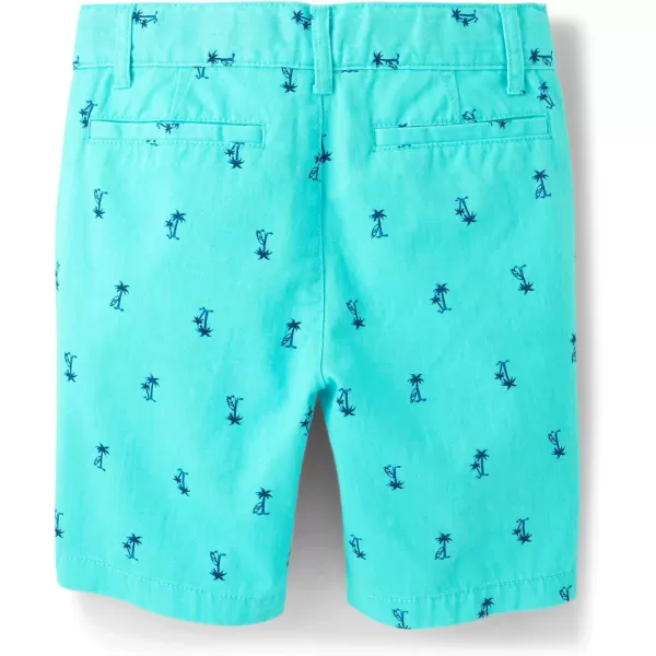 The Children's Place boys Print Chino Shorts Blue Radiance