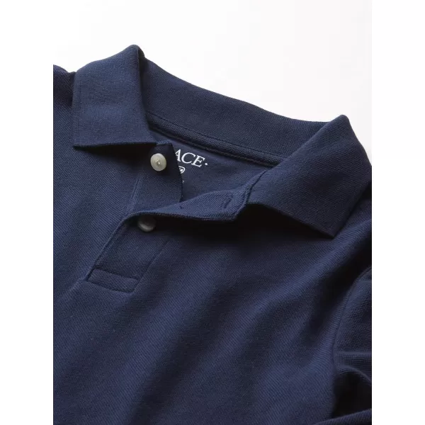 The Children's Place boys Uniform Long Sleeve Pique Polo 4 Pack